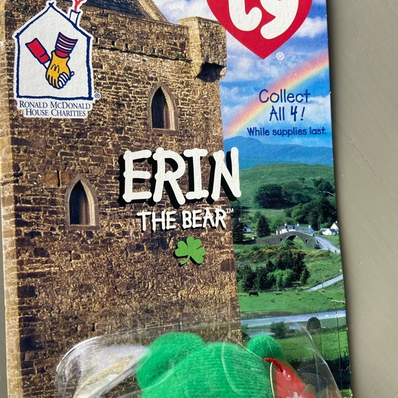 Erin The Bear-McDonald's Ty Beanie Baby With Rare Errors 1997 - Picture 4 of 9